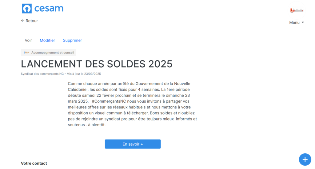 Représenter les commerçants détaillants - Président du Syndicat des Commerçants NC